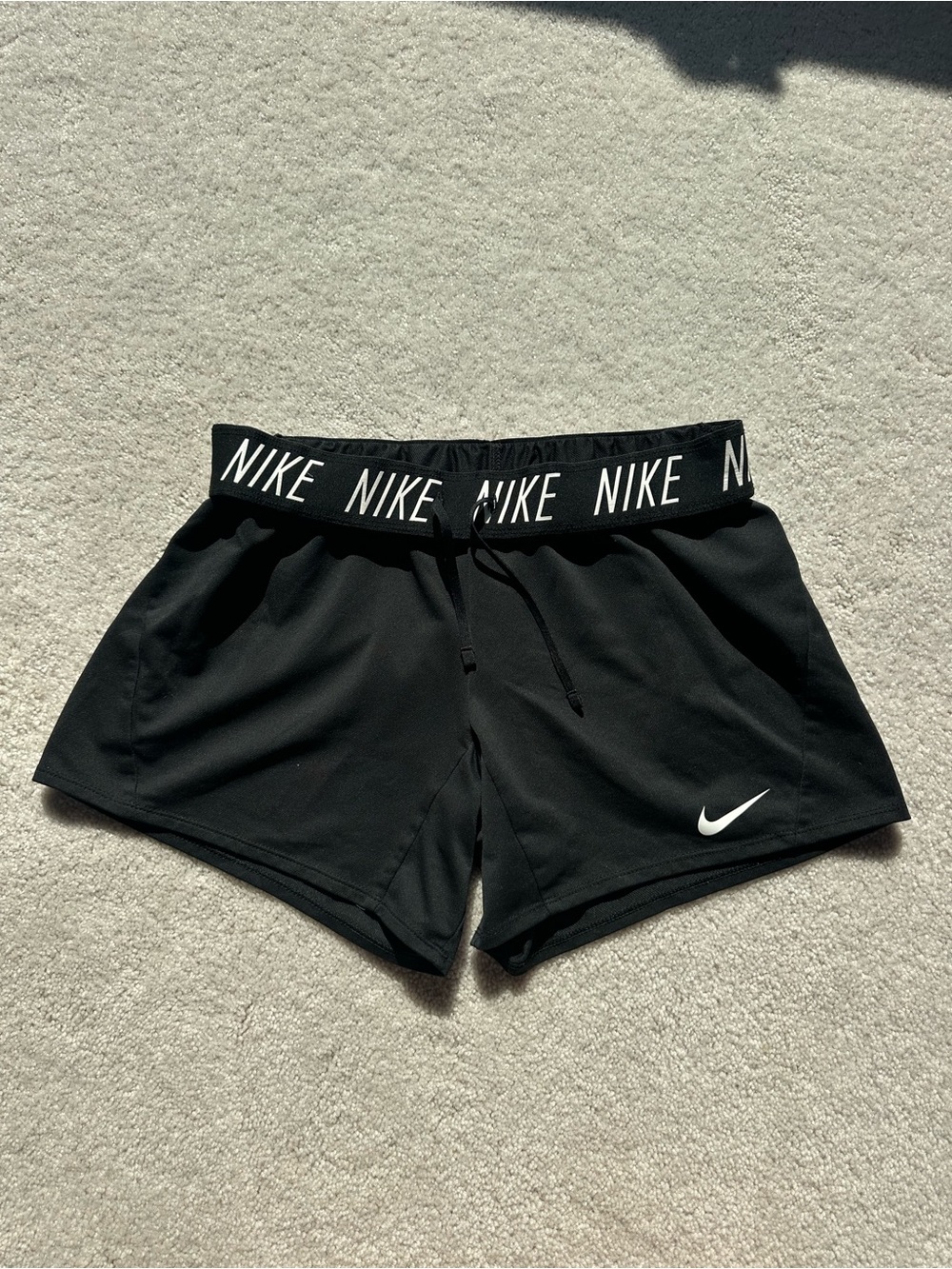 Nike Black Women's Athletic Shorts with Branded Elastic Waistband